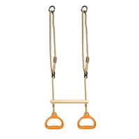 Barre de suspension ergonomique et stable pour exercices, avec anneaux, pour adultes et enfants, idéale pour l'intérieur et l'extérieur, pour la cour et les aires de jeux