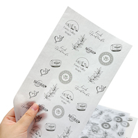 Greaseproof Reusable Wax Paper Custom Logo Restaurant Sandwich Burger Hamburger Food Wrapping Paper Wax Paper