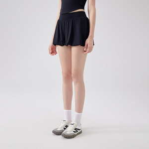 Jupe de tennis taille haute pour femme avec ourlet bouffant, short intégré et poches latérales, séchage rapide, anti-transparence, idéale pour l'entraînement (vente en gros) - Product Image 6