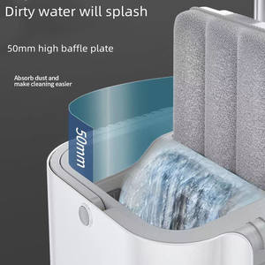 Fregona y cubo <span class=keywords><strong>de</strong></span> microfibra plana para el hogar, juego <span class=keywords><strong>de</strong></span> fregona fácil <span class=keywords><strong>de</strong></span> escurrir con varilla <span class=keywords><strong>de</strong></span> acero inoxidable para limpieza <span class=keywords><strong>de</strong></span> suelos, <span class=keywords><strong>precio</strong></span> FOB - Product Image 4