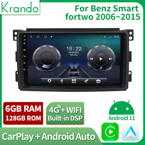 Krando Xe Màn hình cảm ứng FM DSP 8 lõi <span class=keywords><strong>Android</strong></span> Navigation cho Benz thông minh fortwo 2006 ~ 2015 Carplay headunit wifi 4 gam <span class=keywords><strong>Android</strong></span> tự động - Product Image 2