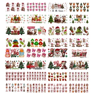 Highland Cow Christmas Animals Dtf Transfers Uv Dtf Designs Listo para presionar Iron-on Decal <span class=keywords><strong>Png</strong></span> Apparel Diy T-shirt Impresión gráfica - Product Image 2