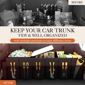 Organizador de maletero plegable con bolsa de almacenamiento de accesorios de coche más fresco con <span class=keywords><strong>3</strong></span> compartimentos - Product Image 6