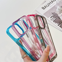 Étui de téléphone transparent de luxe pour iPhone 14 13 12 11 Pro Max coque transparente résistante aux chutes violet couverture espace coque de téléphone PPC01