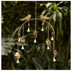 Casa de Pájaros de Metal para Colgar en la Pared, Diseño para Decoración de Pared de Sala de Estar, Dormitorio u Oficina, Escultura de Metal Hecha a Mano - Product Image 2