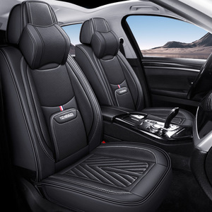 2025 New Hot Sales 5-seater Universal Cover <b>Waterproof</b> All Season Universal Gray Full Leather Car Seater Cover Full <b>Set</b> - Product Image 3