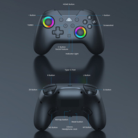 Manette de jeu Mooden F HS-SW2504 pour Switch2/PC/iOS/Android, capteur 9 axes, double vibration, bouton programmable, manette de jeu Turbo