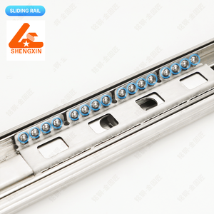 40-45mm đồ nội thất phần cứng 3 nếp gấp thép cán nguội bóng mềm đóng đệm Tủ Ngăn Kéo Kính thiên văn kênh Runner đường sắt trượt - Product Image 2