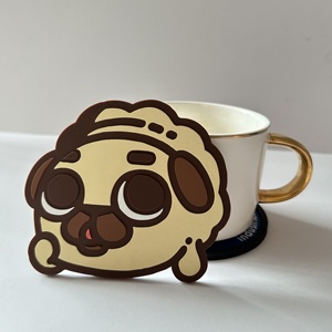 Promotional Custom Logo Rubber Coasters Wholesale Round <strong>Silicone</strong> Soft PVC Cup <strong>Mat</strong> for Drink - Product Image 2