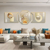 Nouvelle Arrivée Décoration Murale Moderne de Luxe pour Maison Tableau en Porcelaine Cristalline pour Salon