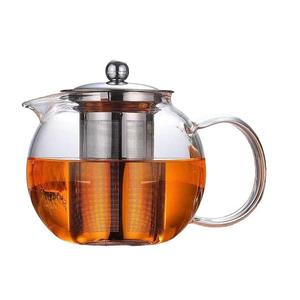 Tetera de 650 ml para Té Helado, Personalizada, de Vidrio Transparente Resistente al Calor, con Infusor de Té Suelto Extraíble - Product Image 1