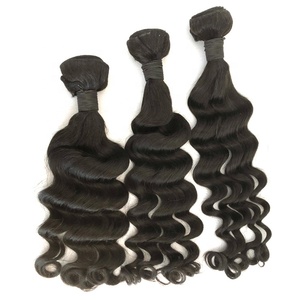Extensions capillaires exotiques de couleur naturelle, livraison dhl, en Stock, 10 "-30", 10A, cheveux humains bruts, vierges sans traitement, livraison dhl - Product Image 1