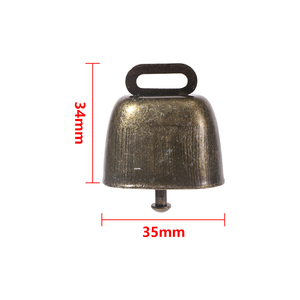 Campana de Metal Retro con Sonido Nítido, Campana de Bronce Antigua Roja/Verde, Campana Antipérdida <span class=keywords><strong>para</strong></span> Mascotas, Campana de Viento, Colgante, Campana Navideña - Product Image 2