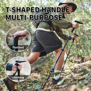 Bâtons <span class=keywords><strong>de</strong></span> randonnée pliables et réglables en alliage d'aluminium 6061 Earthtree à 3 sections pour le <span class=keywords><strong>ski</strong></span>, la randonnée et l'escalade en extérieur - Product Image 6
