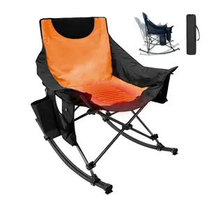 Cadeira dobrável de luxo grande, pano oxford, acampamento, praia, pesca, balanço, cadeira para adultos