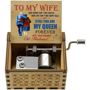 Ne peut pas aider mais tomber amoureux boîte à musique, cadeau d'anniversaire pour femme, petite amie, femmes Saint Valentin couple boîte à musique à manivelle - Product Image 6