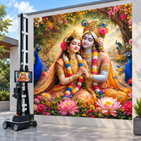 Imprimante jet d'encre UV DX7 de haute qualité, entièrement automatique, portable, effet 3D, machine murale verticale directe pour usage commercial