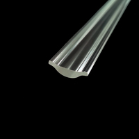 Extrusion personnalisée Optique Clair Transparent Acrylique Led Linéaire Len Plastique PMMA Bande Lumineuse Len Diffuseur Pour Couverture de Lumière Led
