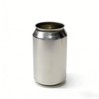 Vente en gros de boîtes à thé en aluminium standard de 330 ml, à ouverture facile, argentées, à finition brillante, à étanchéité élevée, anti-fuite, à bords lisses et sans bavures, avec anneau de traction