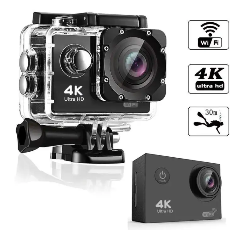 SJ9000 helm kamera aksi olahraga, DVR DV Camcorder tahan air 30M 2 inci Wifi 4K 1080P HD