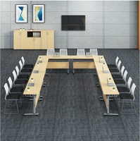 Table de formation mobile pliable sur mesure avec structure métallique pour salles de classe et salles de formation d'entreprise