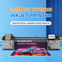 Imprimante jet d'encre UV à courroie hybride LANQI 3200 mm, imprimante numérique à plat haute précision 2400 DPI pour impression industrielle