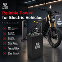 Batterie lithium-ion TRB POWER 72V 35Ah 2520Wh 20S7P Samsung 50G ANT Bluetooth BMS pour mise à niveau de vélo électrique E-BOX 2.0