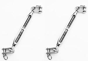 Tendeur à mâchoires en acier inoxydable à corps fermé pour une fixation durable et sécurisée de qualité marine pour bateaux et yachts, M5 M8 - Product Image 2