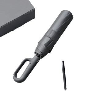 مظلات أوتوماتيكية بالكامل مقاومة للرياح للسفر بتصميم خلفي مدمجة قابلة للطي مع إبزيم حزام للنساء والرجال - Product Image 1