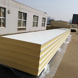 Chất lượng cao Thiết kế công nghiệp cách điện cứng nhắc PU Bảng điều chỉnh 15mm dày 0.4mm màu thép Polyurethane Tấm bánh sandwich cho phòng lạnh - Product Image 5