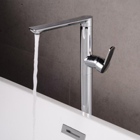 Robinet de baignoire moderne pour eau chaude et froide, en laiton chromé, monocommande, mitigeur de bain sur pied
