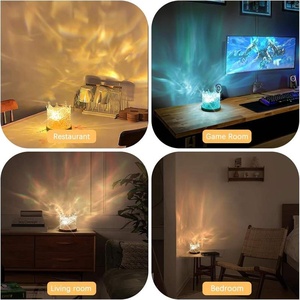 Lampe LED à projection d'ondulations d'eau, batterie au lithium intégrée, lampe d'ambiance multicolore RGB, décoration de chambre à coucher, cadeau - Product Image 6