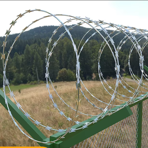Fil de fer barbelé de type BTO-22 haute sécurité, galvanisé à chaud, en acier et en fer galvanisé - Product Image 2