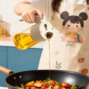 Botella de vidrio reutilizable de 600 ml con función de pulverización para aceite de cocina y condimentos - Product Image 2