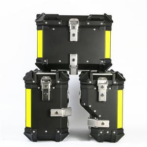 Set di Bauletti Laterali per Moto <span class=keywords><strong>BKS</strong></span> 45L+38L, Valigie in Lega di Alluminio Nero e Argento, Impermeabili, per Coda Moto - Product Image 4