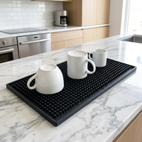 Sous-verres lumineux LED antidérapants Quanhua Barmat, tapis de bar anti-déversement en silicone écologique, accessoires de bar personnalisés, forme sur mesure