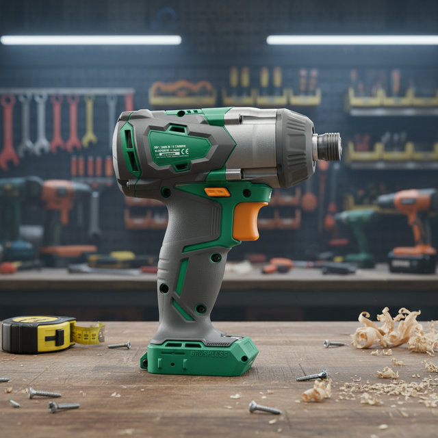 20V Cordless Impact Screwdriver with Brushless Motor High Tool Battery Electric 280N.M Wrench Screwdrivers for DIY