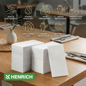 Tovaglioli di <span class=keywords><strong>Carta</strong></span> Sostenibili per Catering, in Fibra Riciclata, Ecologici, Monouso, Vendita all'Ingrosso, Nuovi Arrivi - Product Image 4