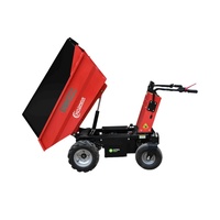 KNDMAX ED500H Mini Dumper Idraulico Elettrico con Motore DC Brushless da 1000W, Alimentato a Batteria al Piombo-Acido, con Pannello di Estensione