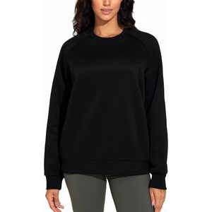 FOXA Sweat-shirt en polaire pour femme, coupe ample, col rond, décontracté, respirant - Product Image 3