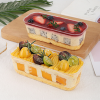 Boîte d'emballage transparente pour gâteaux, lait, biscuits, salades de fruits, glaces, vente en gros
