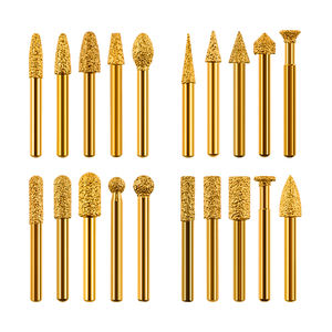 20 pezzi di alta qualità testa di macinazione diamante bava bit di lucidatura intaglio strumenti di macinazione per gioielli e vetro con gambo da 6mm - Product Image 2