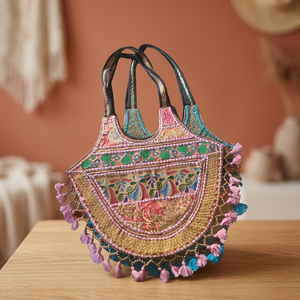Sac à main décontracté pour femme en cuir véritable léger, pliable, portable et élégant, avec fermeture éclair, collection BS International - Product Image 5