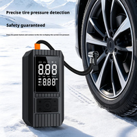 Compresseur de gonflage de pneus sans fil portable 150 PSI avec jauge numérique, arrêt automatique, gonflage rapide, lumière d'urgence, ABS