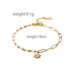 Venta al por mayor de joyería de moda INS pulsera chapada en oro joyería de acero inoxidable mujeres pulsera chapada en oro - Product Image 3