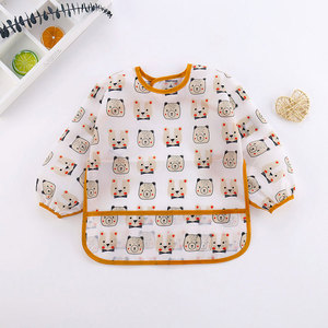 Nuovo Bavaglino Impermeabile per Bambini Sunnuo Personalizzato all'Ingrosso Stampato di Alta Qualità Riutilizzabile Facile da Pulire con Maniche Lunghe - Product Image 4