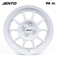 Jantes Flow Formed 15 pouces 4x114.3 pour Nissan Silvia S13 Toyota AE86 Mitsubishi Lancer, jantes de course légères blanches