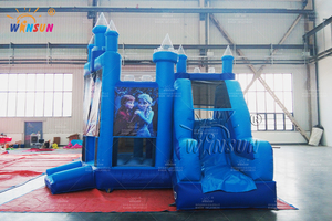Château de glace gonflable Bounce House avec toboggan thème flocon de neige enfants sautant aire de jeux <span class=keywords><strong>pour</strong></span> fête d'<span class=keywords><strong>anniversaire</strong></span> événement en plein air <span class=keywords><strong>location</strong></span> - Product Image 5