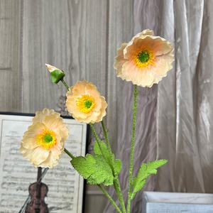 Ramo de Flores Artificiales de Amapola con Acabado Mate, de Seda, <span class=keywords><strong>para</strong></span> Decoración de Sala de Estar, <span class=keywords><strong>Arreglos</strong></span> <span class=keywords><strong>para</strong></span> Fiestas de Té, Venta al Por Mayor - Product Image 2