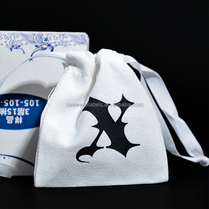 <span class=keywords><strong>2025</strong></span> nóng bán tùy chỉnh cá nhân trắng nhung bụi bao bì Pouch nhỏ sinh thái thân thiện với dây kéo túi với logo - Product Image 3